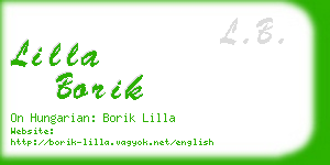 lilla borik business card